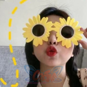 Unicorn Funny Toys Selfie Gadget Picnic Use Birthday Party Gifts Specs Glasses Yellow Sunflowers