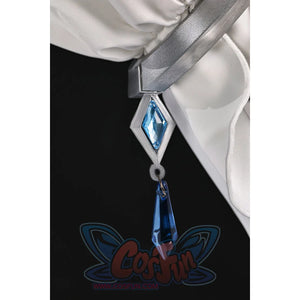 Vodyanitsa cosplay costume wrist ornament detail with a silver-tone band and hanging blue gem-like drops.