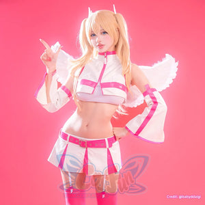 Game Genshin Impact Fischl Cosplay Wig + Pigtails Long Curly Hair C00146 Wigs