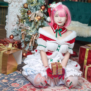 Re: Zero − Starting Life In Another World Ram Cosplay Christmas Outfit C00880 Costumes