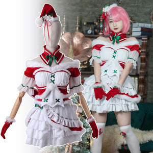 Re: Zero − Starting Life In Another World Ram Cosplay Christmas Outfit C00880 Costumes