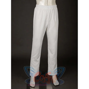 Witch Hat Atelier Qifrey cosplay pants front view presents cropped white trousers below the robe set.