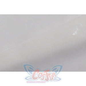 Wuthering Waves Aemeath cosplay mirror PU knit detail presents the smooth white surface used for the halter top.