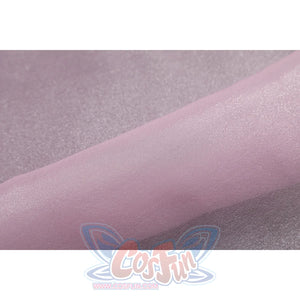 Wuthering Waves Aemeath cosplay pink fabric detail captures a soft matte panel used for bows and straps.