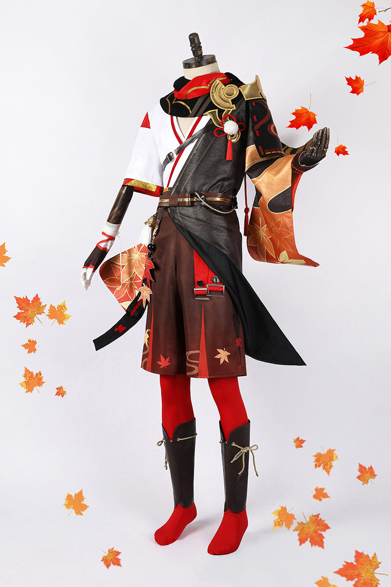 Genshin Impact Inazuma Kaedehara Kazuha Cosplay Costume Sands Satin C02035