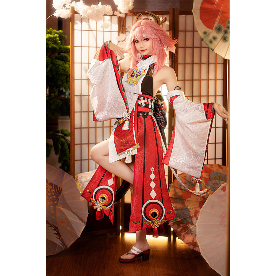 Genshin Impact Guuji Yae Miko Cosplay Costume C02884 AAA