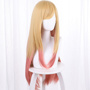My Dress-Up Darling Kitagawa Marin Gold Pink Long Wig 00116
