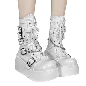 Original Spice Girl Lolita Round Toe Short Boots S22657