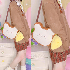 Lolita Cheese and Bear Sliced Bread Bag and Hairband Sets S22556