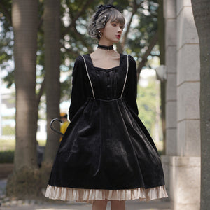 Elegant Autumn Winter Lolita Long-sleeved Dress