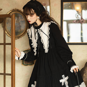 Autumn Winter Halloween Gothic Lolita Long Sleeve Dress