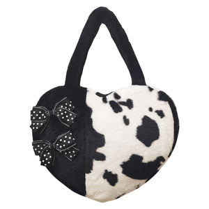 Lovely Lolita Heart-shaped Cow Handbag