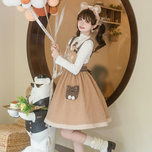 Autumn and Winter Warm Cute Bear Doll Lolita Dress
