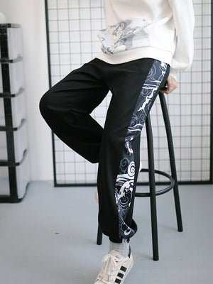 Splicing Sports Wear Fashion Thickening Spring Narrow Ankle Pants
