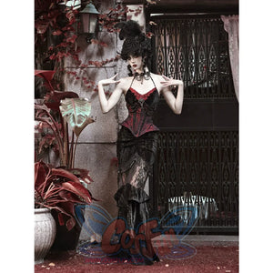 Velvet Palace Gothic Rococo Hip-wrapped Mermaid Skirt - cosfun
