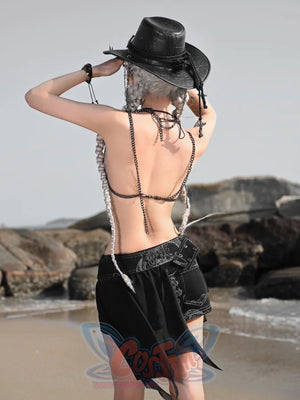 Dark Denim Bikini Top