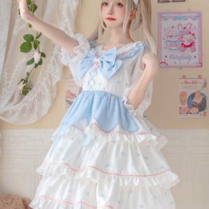 Daily Sweet and Lovely Lolita Three-layered Jumper Skirt S22805