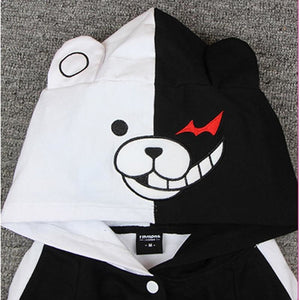 Adult Thick Cotton Anime Danganronpa Monokuma Hooded Hoodie Jacket Costumes Cosplay For Woman Man