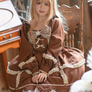 Lovely Princess High Waist Long Sleeve Lolita Dress