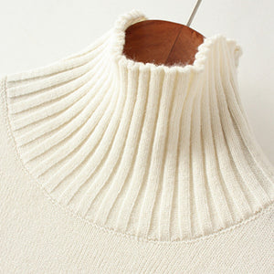 Bear Snowflake Pattern Sweater Winter High Collar Kintted J30009 Sweatshirt