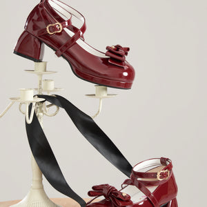 Sweet Round Toe Middle-heeled Lolita Shoes