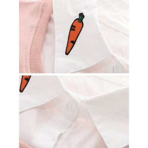 Bunny Carrot Fake Two-Piece Shirt Sweatshirt J10007
