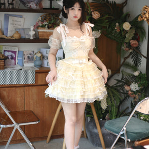 Lovely Classic Lolita Fairy Ballet Short Skirt Sets