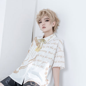 Summer Little Prince Loose Printed Lolita Short Sleeve Shirt
