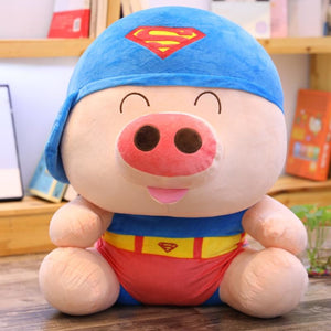 Cute Animal Transform Mcdull Pig Monster Spiderman Superman Minion Cos Props Gift Superman / 35Cm