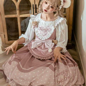 Lovely Dot Princess Lolita Bud Jumper Skirt