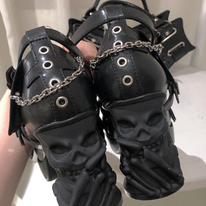 Original Lolita Thick Soled Skull Heel Shoes