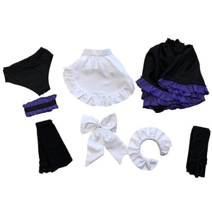 Fate Grand Order Mash Kyrielight Sexy Tube Tops Maid Apron Dress Uniform Outfit Anime Cosplay