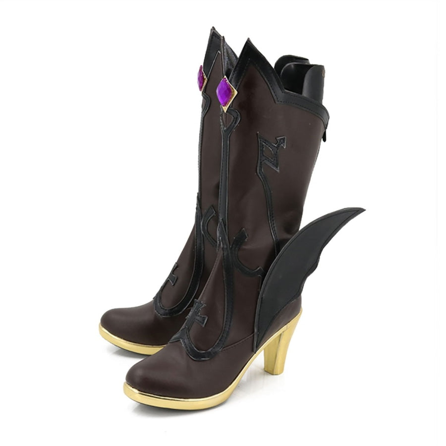 Genshin Impact Fischl Cosplay Shoes Women Boots C00103 &