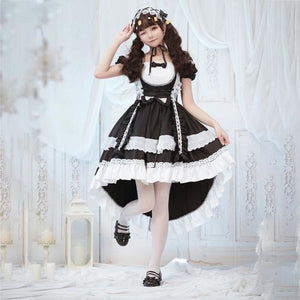 Lolita Princess Dress Full Suit Cosplay Maid For Children Girls Black / 110Cm Costumes