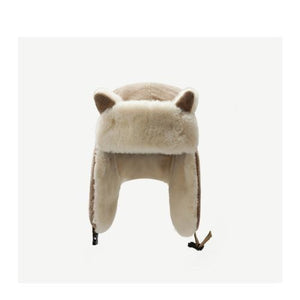 Outdoor Cute Fox Ears Fleece Helmet Caps Khaki / M56-58Cm Hats&caps