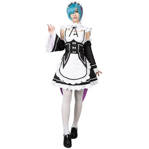 Re Zero Ram Rem Cosplay Costume Anime Maid Mp004175 Xs / Us Warehouse (Us Clients Available)