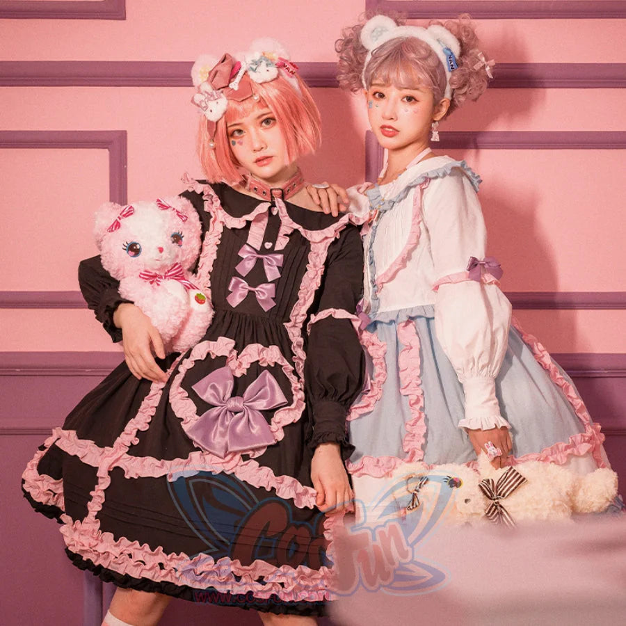 Sweet High Waist Lolita Jumper Skirt Sets