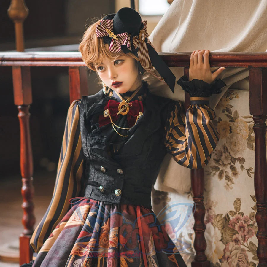 Vintage Slim Lolita Double-breasted Vest - cosfun