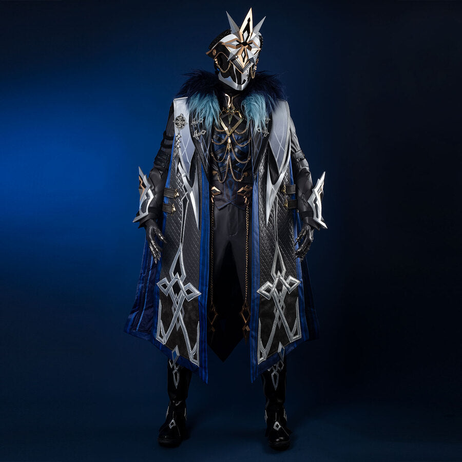 Genshin Impact Fatui Harbinger The Captain Il Capitano Cosplay Costume N09227 AAA