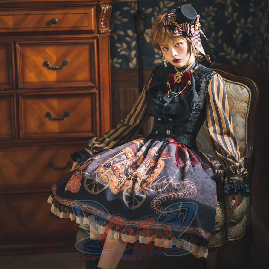 Vintage Slim Lolita Double-breasted Vest - cosfun