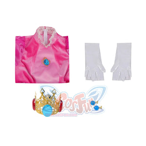 Super Mario Bros Princess Peach Toadstool Cosplay Costumes C07710