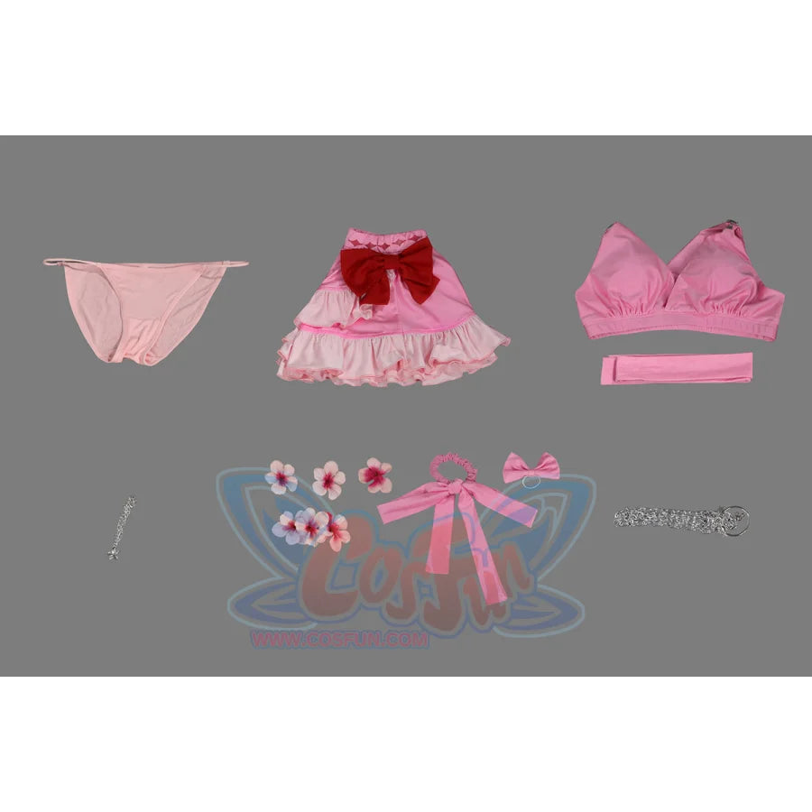 Final Fantasy Vii Rebirth Ff7R Aerith Gainsborough Cosplay Costume Swimsuit C08962 Costumes