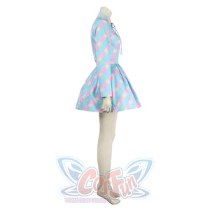 2023 Barbie Movie Blue Twill Dress Cosplay Costume C08319 Costumes