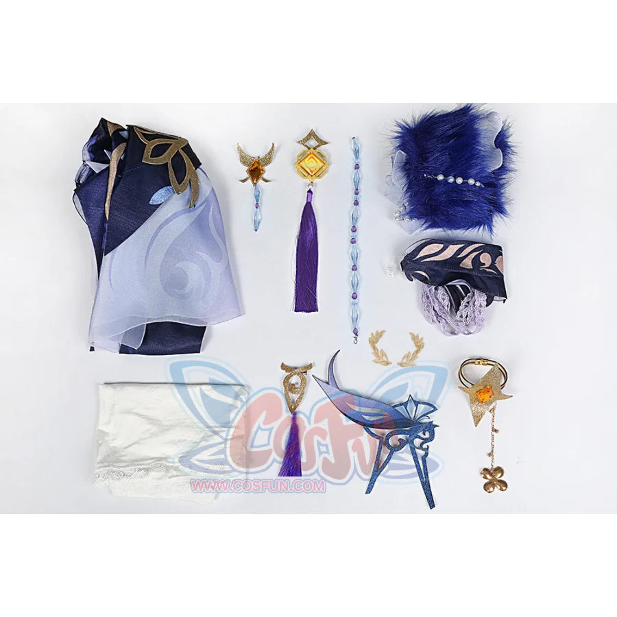Genshin Impact Ningguang Orchid’s Evening Gown Cosplay Costume C00976 Costumes