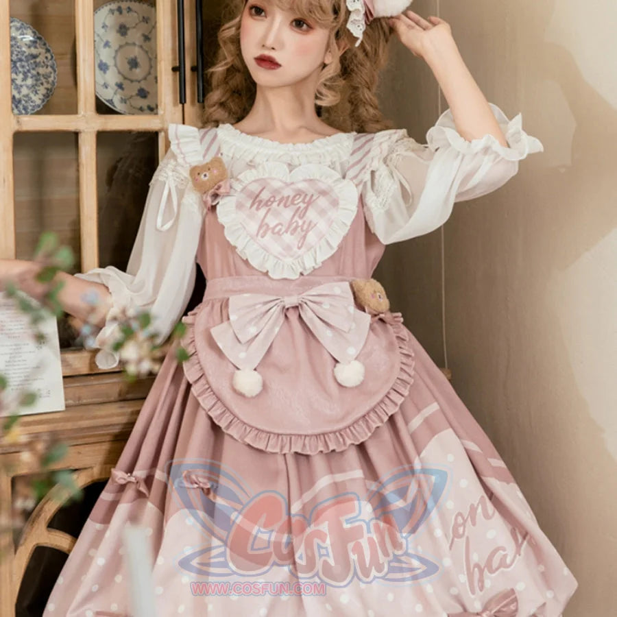 Lovely Dot Princess Lolita Bud Jumper Skirt - cosfun