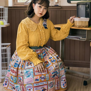 American Style Vintage Daily Lolita Skirt - cosfun