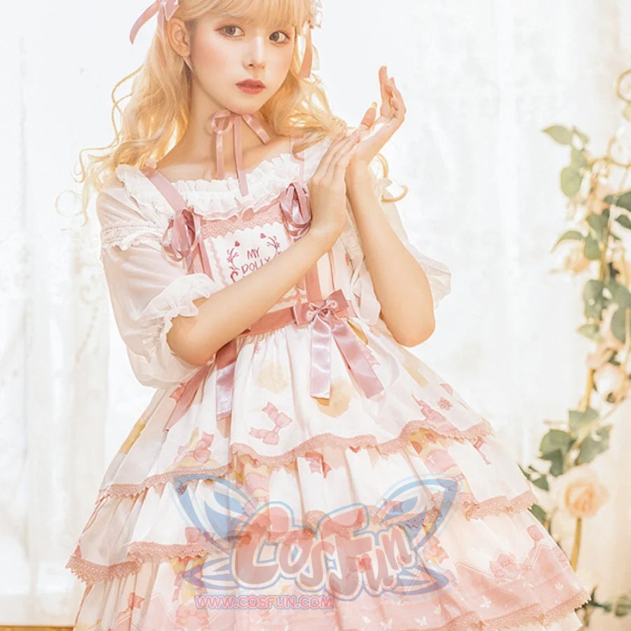 Summer Lovely Lolita High Waist Jumper Skirt