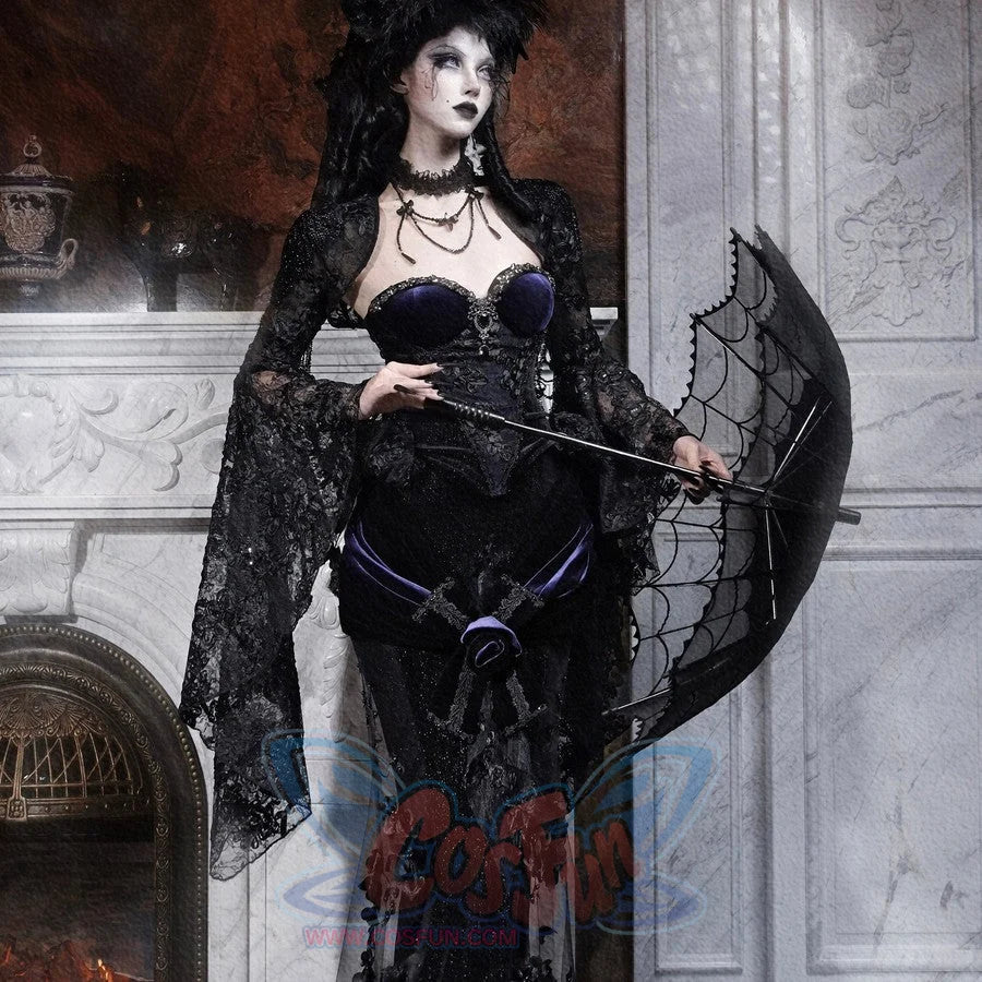 Elegy Day Gothic Shimmer Velvet Bustier Corset Top