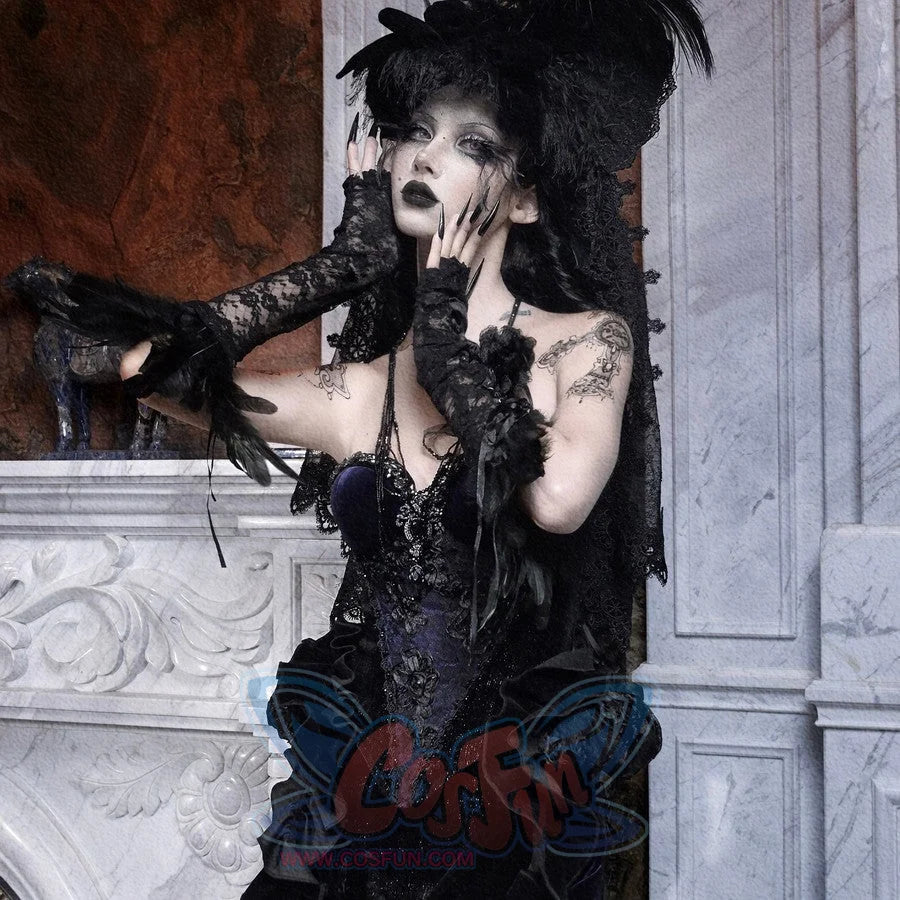 Elegy Day Gothic Shimmer Velvet Bustier Corset Top