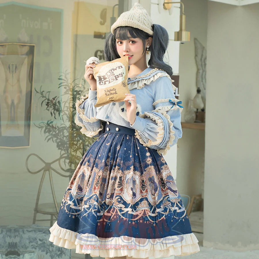 Vintage Elegant Lolita A-line Skirt Sets Skirt / S